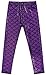 Simplicity Child Fish Scale Print Full Length Leggings Tight Pants, Purple, M