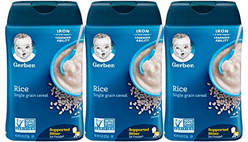 Gerber Single-Grain Rice Baby Cereal, 8 OZ (Pack of 3)
