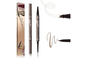 WEGODAL 2 in 1 Magic Eyebrow Pencil, 2024 Upgrade 3D Waterproof Microblading Eyebrow Pencil Contouring Pen, 4-Tipped Precise Brow Pen Tattoo Pencil for Natural Makeup Last All Day (Dark Brown)