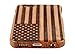 SunSmart Unique Handmade Genuine Natural Wood Wooden Hard bamboo Case Cover for iPhone 6 plus 5.5'' (rosewood-the stars and stripes)