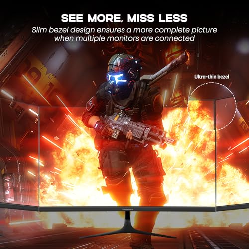 XUNDEFINED 27 inch 1440P Gaming Monitor, 200Hz Fast IPS WQHD 2K Computer Monitor with Speaker, Free-Sync & G-SYNC, 125% sRGB, HDR10, HDMI x2, DisplayPort x2, VESA Mountable, Tilt Adjustable, Eye Care