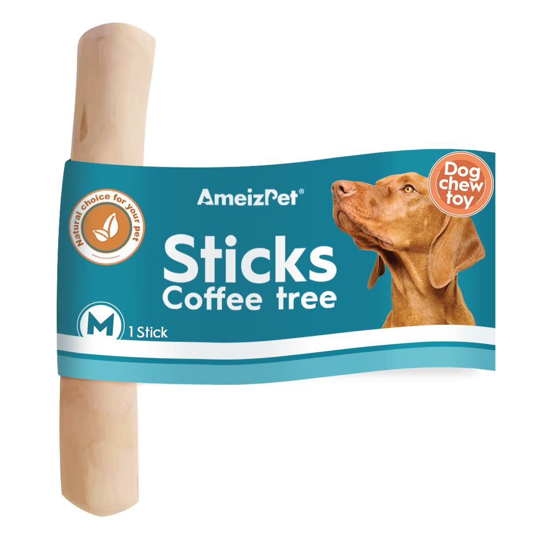 AmeizPet Coffee Tree Stick For Dog Chew Toy, Coffee Tree Root Dogs Chew - Durable Dog Wooden Chewing Stick, M Size
