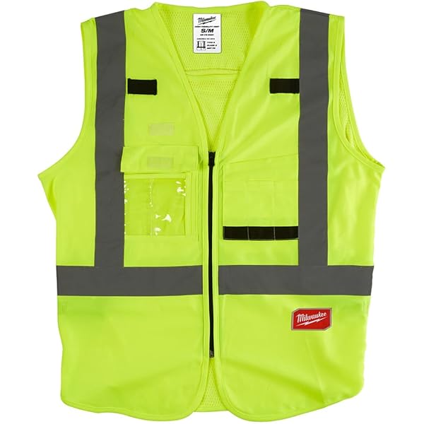 Milwaukee Polyester Safety Vest High Visibility Yellow L/XL