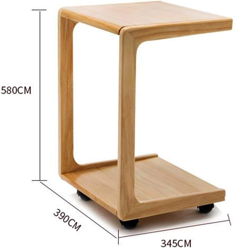 Hh Side Table With 4 Casters Wooden Nightstand Open Shelf Bedside Table For Bedroom Living Room Sofa And Office Amazon Co Uk Kitchen Home