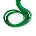 SWACC 12 Pcs Curly Wavy One Color Party Highlights Clip on in Hair Extensions Colored Hair Streak Synthetic Hairpieces (Green)thumb 2