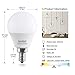 E12 LED Bulb 50 Watts Equivalent, Aooshine 5 Watt LED Candelabra Bulb, Daylight White 5000K Decorative G14 LED Bulbs for Ceiling Fan Non-Dimmable(Pack of 6)