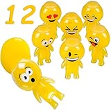 Emoji Putty Slime Party Favor, Emotion Shaped Containers, a Verity of Emotion Figures, Emoji Slime Party Supplies, Pack of 12, By 4E’s Novelty