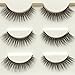 Wehous 12 Pairs 4 styles Multipack Luxurious 3D Natural Cross Thick Long False Black Eyelashes Eye Lashes Makeup