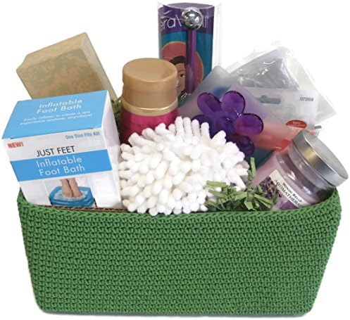 Basket For Mothers Day With Blow Up Foot Pool, gifts and more