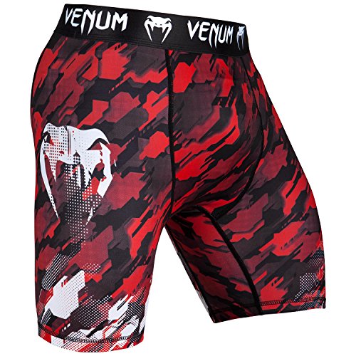 Venum 3149-425 Tecmo Vale Tudo Shorts, Red/White, Large