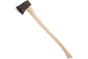 COUNCIL TOOL Classic Jersey Axe - 3.5 lbs Single Bit Axe with 32" Curved Hickory Handle & Phantom Bevels, Made in The USA - S