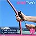 AutoTex Clix Wipers - Pink Carbon Fiber Automotive Wiper Blades - Universal Clip On Replacement Windshield-Wipers - All-Weather - Single Blade (22