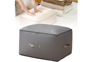 EPJJI Ultra Space Saving Self Compression Organizer, 2024 Upgrade Self Compression Moving Organizer Packing Bags Blanket Storage Bags for Quilts, Blankets, Bedding, Clothes (Gray, L(54 * 42 * 30cm))