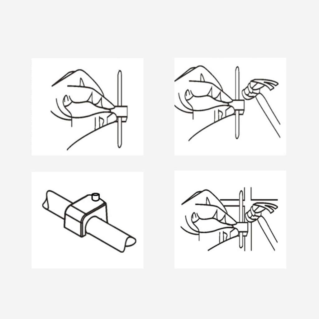 Lvcky 100-Pack 8mm Round Steel Nail Cable Clips – Black PE Clamps For Wire Organization