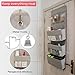 JAY-Chi Over The Door Organizer Closet Bathroom Baby Nursery Hanging Organizer and Storage Larger Pockets Perspective Window Washable Oxford Fabric Wall Mount Rack for Diaper,Cloth,Toys(Grey)……