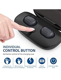 Auriculares inalámbricos Tiamat True, auriculares Bluetooth Sairen II, audífonos Bluetooth mini avanzados, auriculares impermeables IPX5 con batería mejorada y estuche de carga