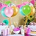 Whaline 123Pcs Tropical Hawaii Balloon Arch Garland Kit with Tying Tool Luau Party Decor with Palm Leaves Multicolor Latex Confetti Balloons for Summer Flamingo Moana Beach Birthday Party Supplies