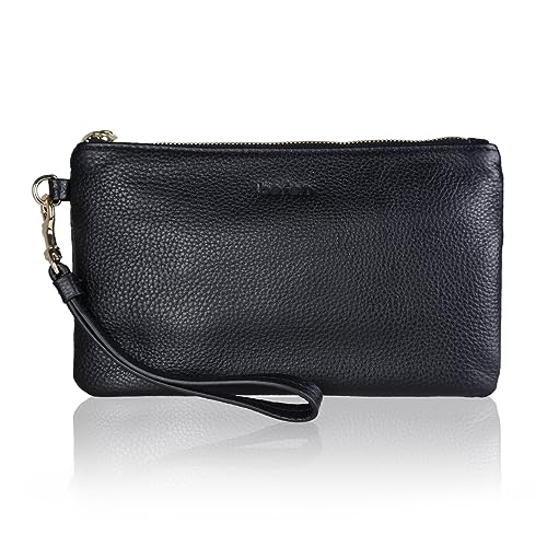 Black【100% Genuine Leather Wristlet】