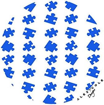 Autism Awareness Puzzle Stickers Decals (Medium Blue)