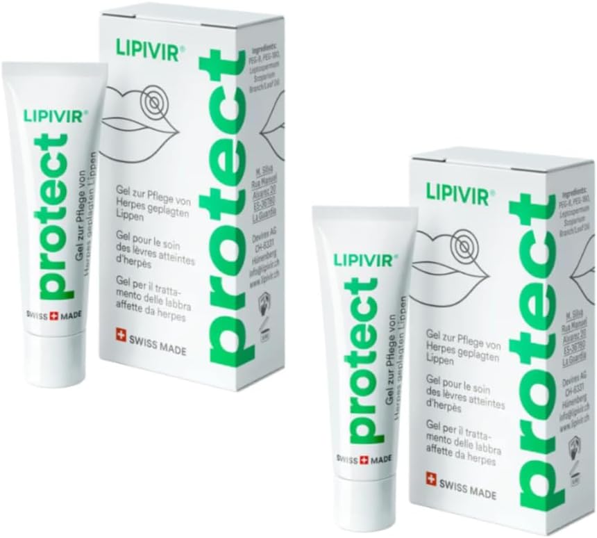 Lipivir PROTECT Cold Sore Prevention Gel with Manuka Oil - 2 Pack