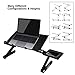 Laptop Desk, Foldable Sturdy Aluminum Laptop Table, Adjustable Laptop Stand for Bed and Sofa, Cozy Desk in Bed, Light Weight Foldable Desk Tray Stand Up/Sitting with 2 CPU Cooling Fans and Mouse Pad
