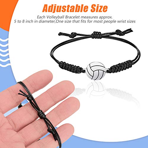 Hicarer 12 Pieces Volleyball Rope Bracelet Adjustable Woven Jewelry