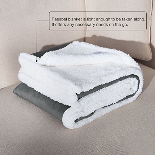 image for Fassbel Sherpa Throw Blanket Reversible Super Soft Lightweight Blanket