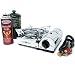 GasOne Camp Stove - Propane & Butane GS-800P Mini Dual Fuel Stainless Portable Propane & Butane Camping Stove Burner with piezo Ignition and Carrying Case (Stove)