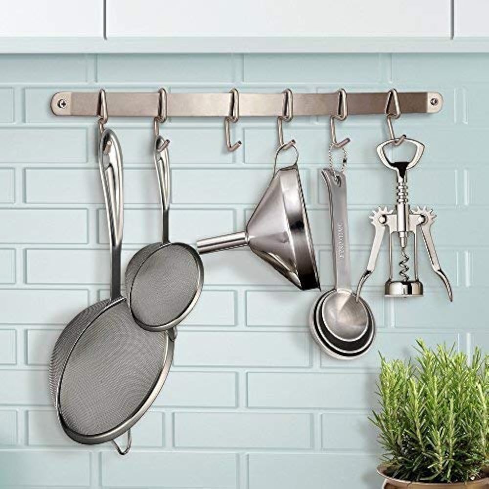 Utensil Holder S Hook 6 Pack Set With Hanging Rack Organize Pots Pans