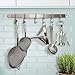 Pro Chef Kitchen Tools Utensil Holder S Hook 6 Pack Set with Hanging Rack - Organize Pots Pans Gadgets On Wall Mounted Hanger Bar Rail - Under Cabinet Shelf Coffee Mug Cup Organizer - Hold Dry Towels