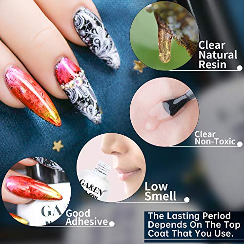 Nail Foil Glue Gel for Foil Art Stickers Strong Adhesion Nail Complete Transfer Metallic Floral Available 15ml1 Bottles Soak Off UV LED LAMP Required Tips Festive Party Manicure DIY