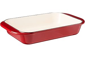 Cuisinart CI1136-24CR Chef's Classic Enameled Cast Iron 14-Inch Roasting/Lasagna Pan, Cardinal Red
