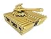 Vicien Creative Gold Bullet Shell Metal Tank-Unique New Model Bullet Shell Casing Shaped Army Tank- Great Decorative Piece Artillery Artwork Metal Model- Home Living/Study Room Decorations Gift