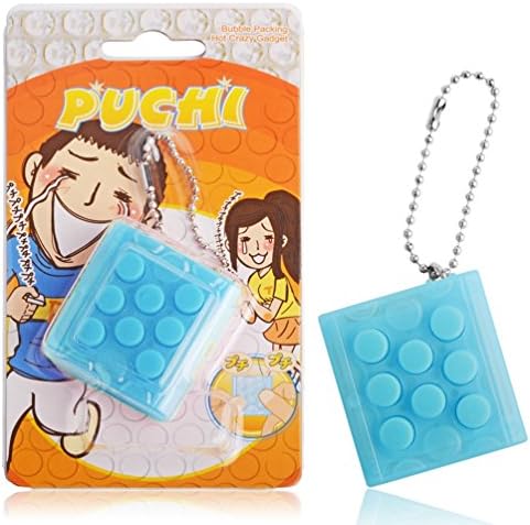 Jepop Keychain Toy Squeeze Stress and Fidget Relief Toy Infinite Electronic Bubble Wrap with Magic Sound(Light Blue)