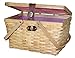 Vintiquewise(TM Large Gingham Lined Picnic Basket