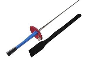 AMERICAN FENCING GEAR Foil Sword with French Grip - Electric Weapon for Fencing Sport - with Weapon Bag & Body Wire Electric Socket - Guard, Guard Pad - Standard Adult Size 5 Olympic Blade