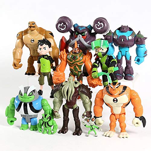 Buy Ben 10 Action Figure Kids Toys 11 Piece Ben Ten Figurine Set With Keychain Included Safe And Durable Favorite Characters Ben Tennyson Grey Matter Heatblast Humongousaur Rath Vilgax Online