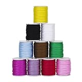 10pcs Rolls Mixed Color Nylon Cord Beading Thread String DIY Jewellery Making--1mm