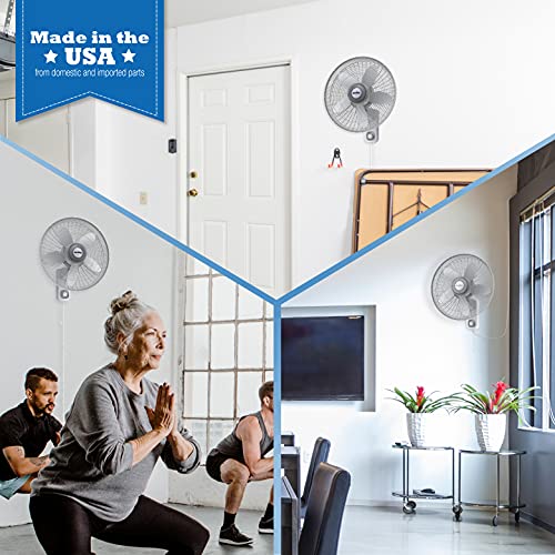 Air King 9018 Commercial Grade Oscillating Wall Mount Fan, 18Inch