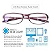 DOOViC 4 Pack Computer Reading Glasses Blue Light Blocking Anti Eyestrain Flexible Lightweight Readers for Women Men 2.0 Strength