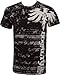 TG727T Royalty Dragon Short Sleeve Crew Neck Cotton Mens Fashion T-Shirt - Black/Large