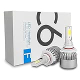 ICBEAMER 9006 HB4 LED COB 12V 36W Canbus Direct Plugin Super White 6000K for Low Beam/Fog Light Headlight Lamps Bulbs