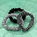 Mulberry Park Silks 100% Pure Silk Scrunchies, 3 Pack - Prevents Frizz, Reduces Breakage, Gentle On All Hair Types, Hair Accessories - Small (Black/Silver/Gunmetal)