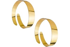 ZMANYIJEW 2Pcs Upper Arm Bracelet Cuff Bangle Minimalist Gold Metal Coil Arm Cuff Bracelets for Women Irregular Wave Chunky Cuffs Bangle Armband Statement Party Jewelry