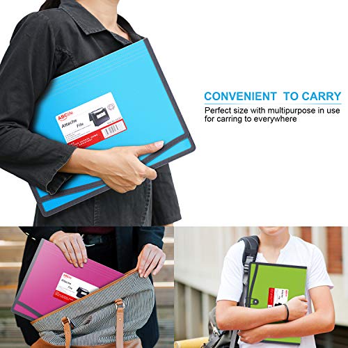 3 Pack Expanding File Folder Organizer Poly Pockets A4/Letter Size