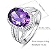 BONLAVIE Vintage 10.2ct Created Purple Amethyst Engagement Ring 925 Sterling Silver for Women