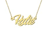 Aoloshow Katie Name Initial Necklace 18k Gold