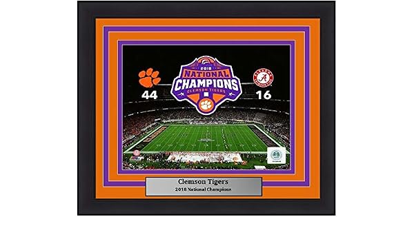 Clemson Tigers 2018 National Champions 8 X 10 Framed And