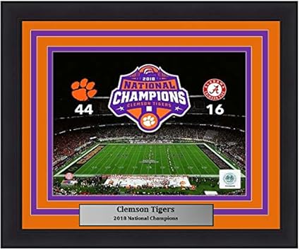 Clemson Tigers 2018 National Champions 8 X 10 Framed And