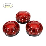 Exlight LED Car Emergency Beacon Flares -Strong Magnet Adsorption Burst Flash（Pack of 3 Red）